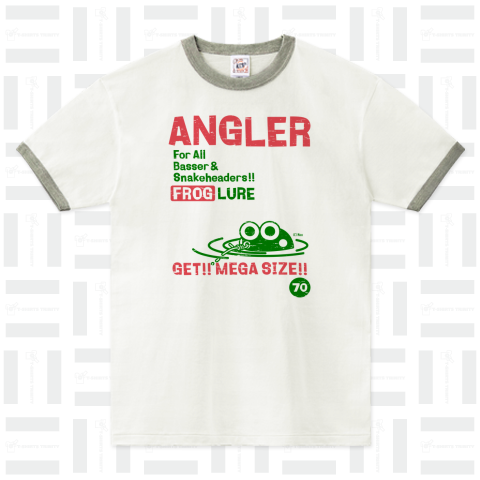 ANGLER FROG フロッグルアーTシャツ1-ビンテージ風