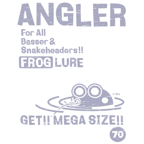 ANGLER FROG フロッグルアーTシャツ1-ビンテージ風2