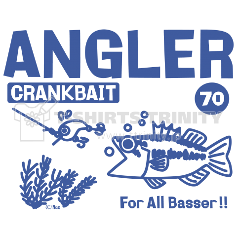 Angler クランクベイト ブラックバス デザインtシャツ通販 Tシャツトリニティ