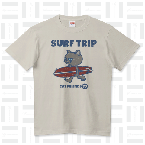 SURF TRIP 〜ネコフレンズ〜ビンテージ風かすれ柄