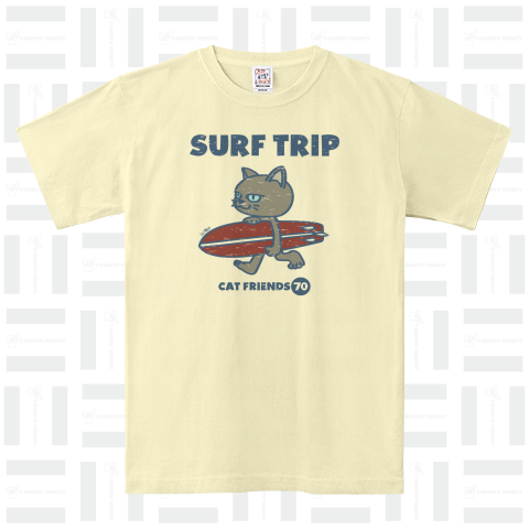 SURF TRIP 〜ネコフレンズ〜ビンテージ風かすれ柄