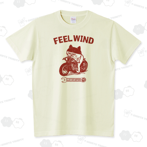 FEEL WIND 〜ドラ猫モータース〜 3 ビンテージ風 スタンダードTシャツ(5.6オンス)