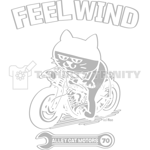 FEEL WIND(両面デザイン)〜ドラ猫モータース〜 5 白抜きバージョン