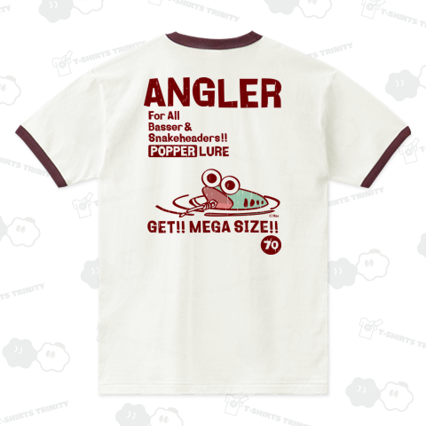 ANGLER POPPER ポッパールアーTシャツ1-ビンテージ風