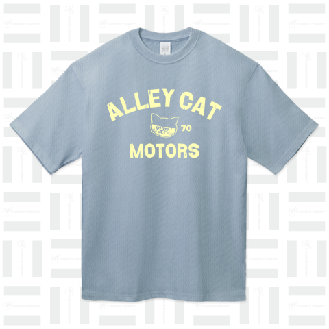 ALLEY CAT MOTORS〜古着風レタードアーチロゴデザイン〜(ダークトーンボディ用)