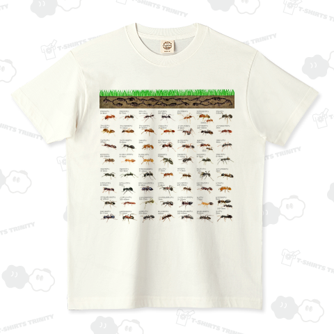 蟻図鑑(オーガニックコットンTシャツ)|デザインTシャツ通販【T 蟻図鑑(オーガニックコットンTシャツ)|デザインTシャツ通販【T