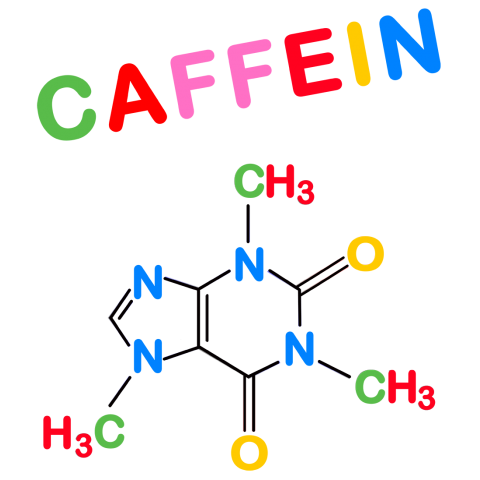 踊り出しそうなCAFFEIN構造式