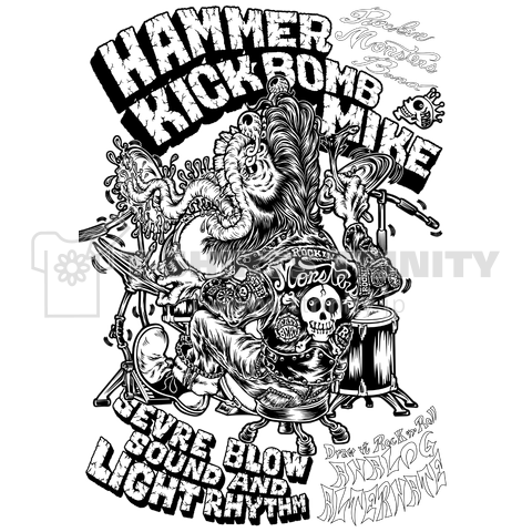 HAMMER KICK BOMB MIKE (BLACK / WHITE)