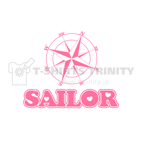 2016SAILOR(セーラーTシャツ)羅針盤ラブリーピンク