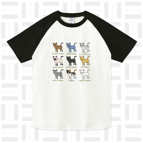 ねこTシャツ(猫柄モチーフ)