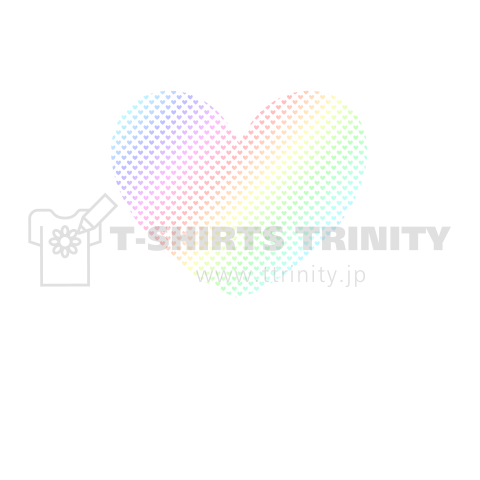 Dot T ドット柄tシャツ ハートドットハート グラデーションバージョン デザインtシャツ通販 Tシャツトリニティ