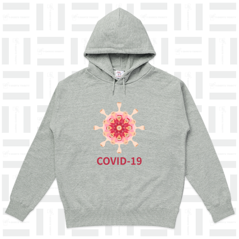 新型コロナウイルスTシャツ COVID-19 赤