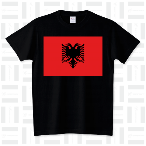 アルバニア共和国--Albania--    {・国旗,flag,フラッグ,シンプル,ボーダー,カラフル,図形,ドット,地図,イベント,野球,サッカー,記号,線,模様,柄,時事,政治・}