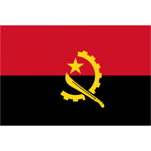 アンゴラ--ANGOLA--    {・国旗,flag,フラッグ,シンプル,ボーダー,カラフル,図形,ドット,地図,イベント,野球,サッカー,記号,線,模様,柄,時事,政治・}