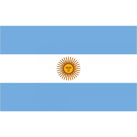 アルゼンチン--Argentina--    {・国旗,flag,フラッグ,シンプル,ボーダー,カラフル,図形,ドット,地図,イベント,野球,サッカー,記号,線,模様,柄,時事,政治・}