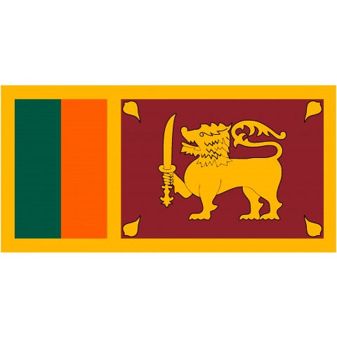 スリランカ--Sri Lanka--    {・国旗,flag,フラッグ,シンプル,ボーダー,カラフル,図形,ドット,地図,イベント,野球,サッカー,記号,線,模様,柄,時事,政治・}