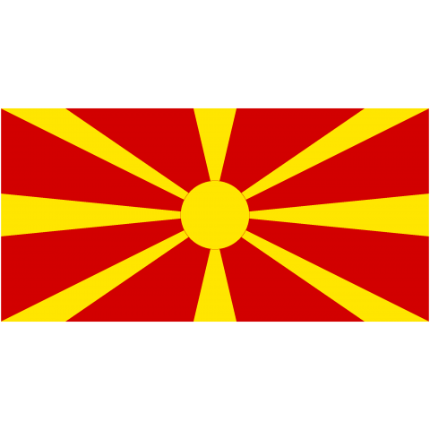 マケドニア共和国--Macedonia-- {・国旗,flag,フラッグ,シンプル,ボーダー,カラフル,図形,ドット,地図,イベント,野球,サッカー,記号,線,模様,柄,時事,政治・}