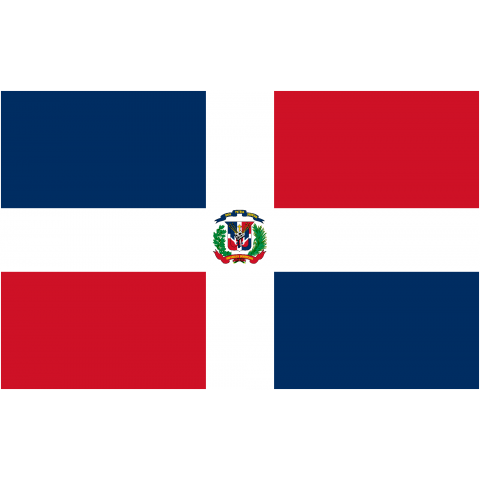 ドミニカ共和国--Dominican Republic-- {・国旗,flag,フラッグ,シンプル,ボーダー,カラフル,図形,地図,イベント,WBC,野球,サッカー,線,模様,星柄,政治・}