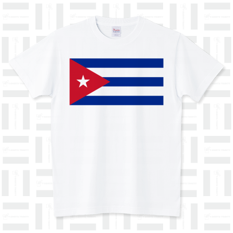 キューバ--Cuba-- {・国旗,flag,フラッグ,チェゲバラ・シンプル,ボーダー,カラフル,図形,地図,イベント,野球,サッカー,線,模様,星柄,時事,政治・}