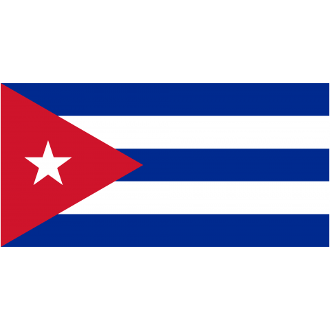 キューバ--Cuba-- {・国旗,flag,フラッグ,チェゲバラ・シンプル,ボーダー,カラフル,図形,地図,イベント,野球,サッカー,線,模様,星柄,時事,政治・}