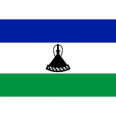 レソト--Kingdom of Lesotho--    {・国旗,flag,フラッグ,シンプル,ボーダー,カラフル,図形,ドット,地図,イベント,野球,サッカー,記号,線,模様,星柄,時事,政治・}