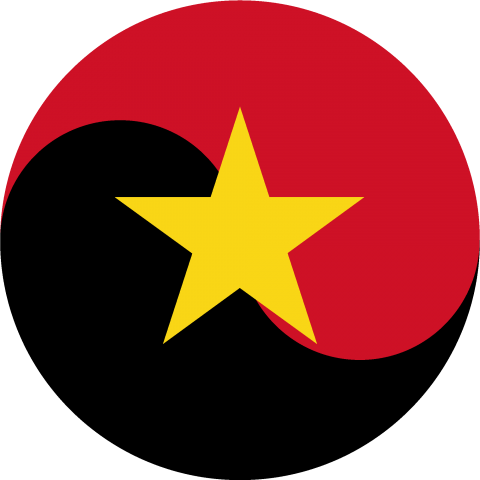 国籍マーク アンゴラ Angola Roundel Flag フラッグ ターゲットマーク 国旗 軍隊 記号 模様 アフリカ Africa ターゲットマーク ロゴ デザインtシャツ通販 Tシャツトリニティ