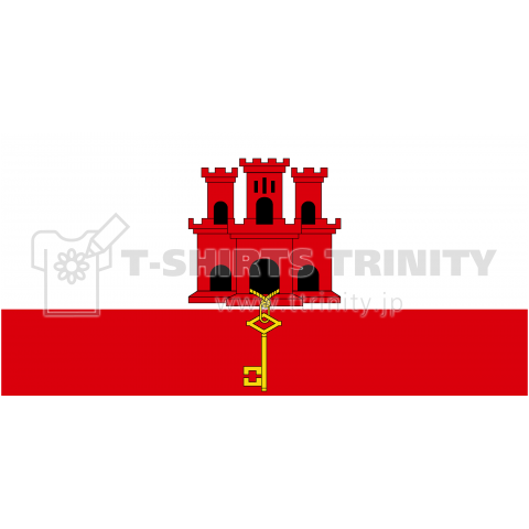 ジブラルタル--Gibraltar--    {・国旗,flag,フラッグ,シンプル,ボーダー,カラフル,図形,ドット,地図,イベント,野球,サッカー,記号,線,模様,星柄,時事,政治・}