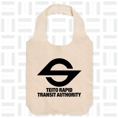 TEITO RAPID TRANSIT AUTHORITY 帝都高速度交通営団(営団地下鉄)黒ロゴ{電車 乗り物 JR flag 可愛い Tシャツ 模様 交通 日本 文字 柄 記号 線 マーク