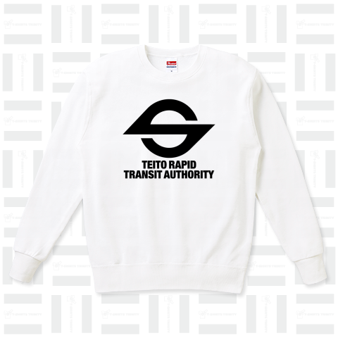 TEITO RAPID TRANSIT AUTHORITY 帝都高速度交通営団(営団地下鉄)黒ロゴ{電車 乗り物 JR flag 可愛い Tシャツ 模様 交通 日本 文字 柄 記号 線 マーク