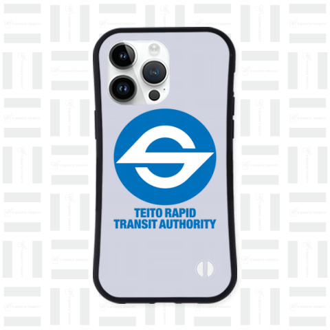 TEITO RAPID TRANSIT AUTHORITY 帝都高速度交通営団(営団地下鉄)青丸ロゴ青文字{電車 乗り物 JR flag 可愛い 模様 交通 日本 柄 記号 線 マーク