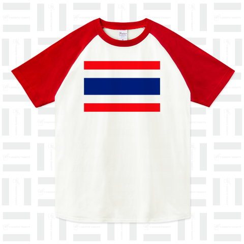 タイ--Thailand--{国旗・世界・かわいい・カワイイ・可愛い・Tシャツ・シンプル・カラフル・イラスト・デザイン・ロゴ・地図・模様・地球・sports・柄・記号・線・フラッグ