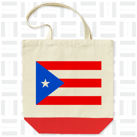 プエルトリコ--Puerto Rico-- {・国旗,flag,フラッグ,シンプル,ボーダー,カラフル,図形,ドット,地図,野球,記号,線,模様,星柄,時事,政治・}