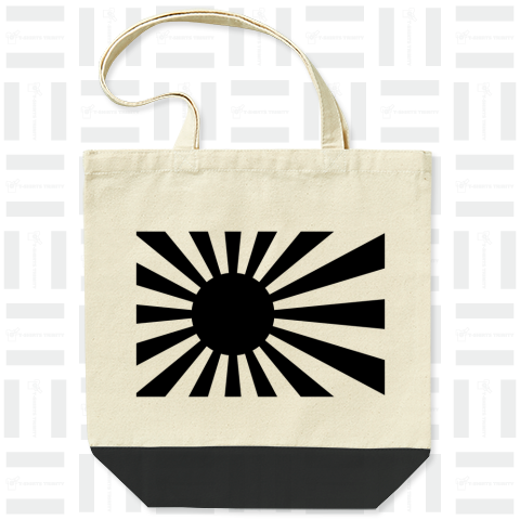 旭日旗 -日本の軍艦旗・自衛艦旗- 黒ロゴ