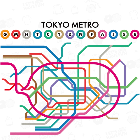 東京地下鉄路線図-東京メトロ路線図 ROUTE MAP TOKYO METROPOLITAN AREA-路線マークありバージョン-
