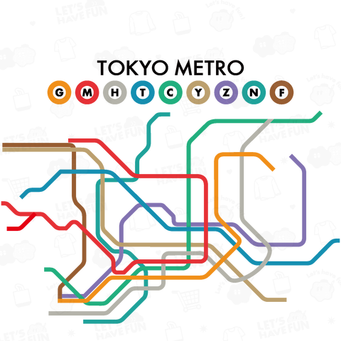 TOKYO METRO 東京メトロ路線図 東京地下鉄路線図-路線マークありバージョン-