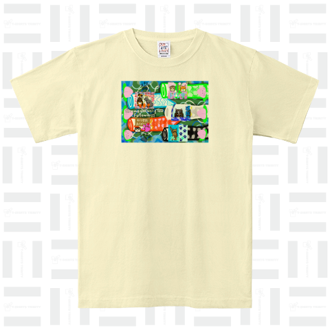 スタンプTシャツ version-5:緑・テーマ:鯉のぼり