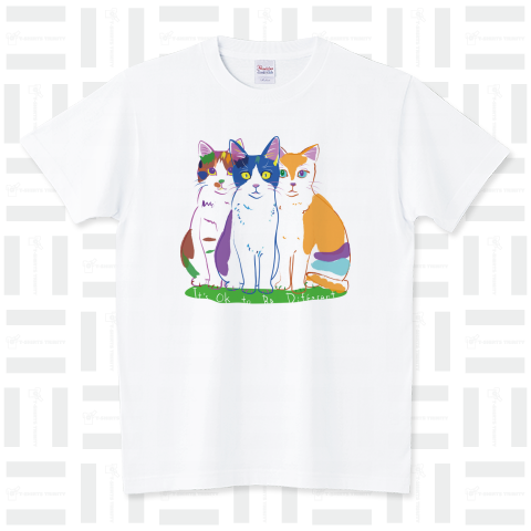 3匹の美人猫 スタンダードTシャツ(5.6オンス)