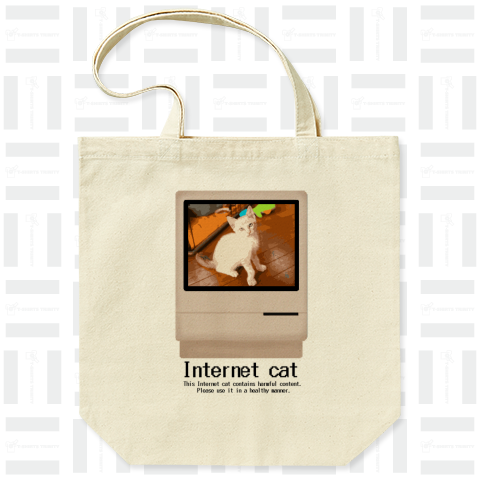 インターネット猫 トートバッグ Mサイズ