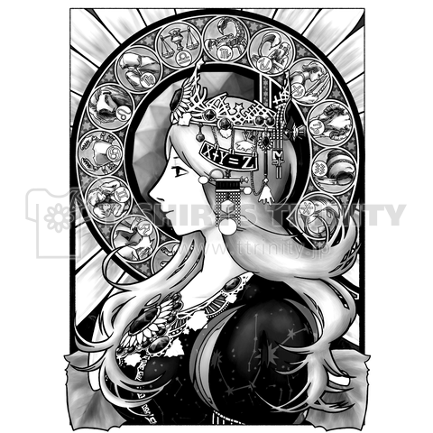 黄道十三星座定理(線画)