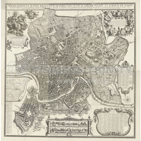 ローマ市街図 ジョヴァンニ・バティスタ・ファルダ 1676年
