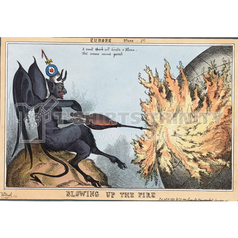 悪魔がフランスとオランダで火を噴く、1830年、ウィリアム・ヒース著
