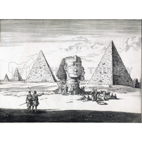 ギザのピラミッドとスフィンクス、ヤン・リュイケン、1698年