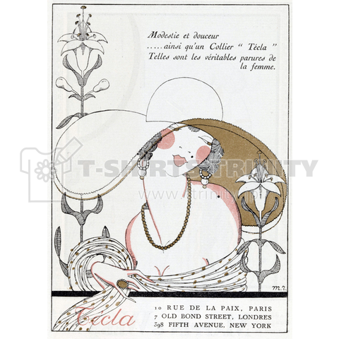 Gazette du Bon Ton, 1920 - No. 7,  LX, advertisement Tecla, jeweler, Lucien Vogel, 1920.