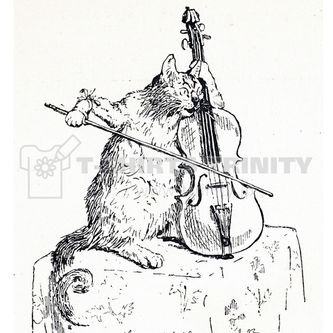ヴァイオリンを弾く猫