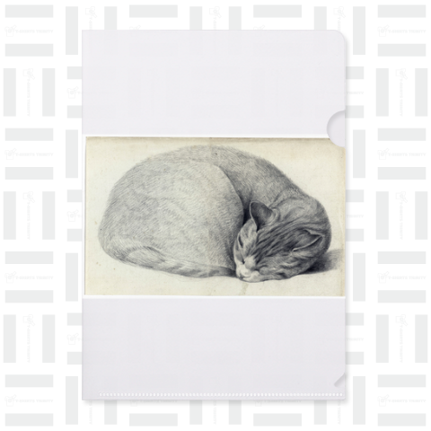 丸まって眠る猫、ジャン・ベルナール、1775年頃～1833年頃