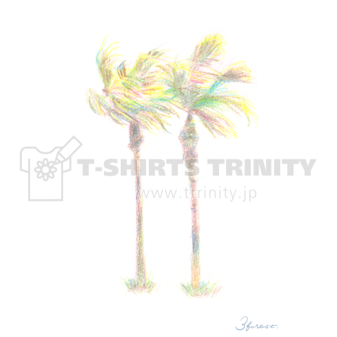 palm trees〈WHITE〉