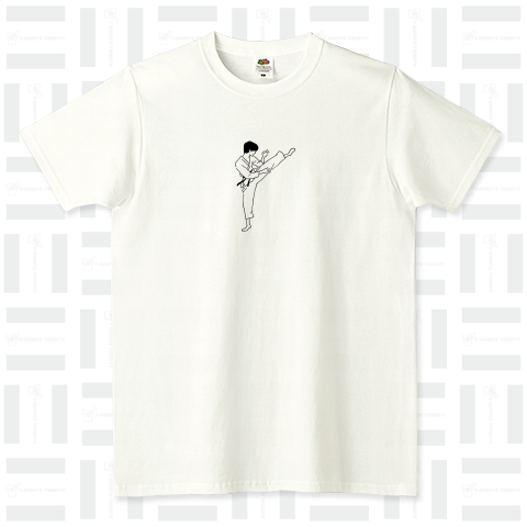 空手 回し蹴り[技名無しVer.] FRUIT OF THE LOOM Tシャツ(4.8オンス)