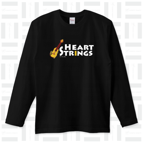 HEART STRINGS (ukulele)白ロゴ ロングTシャツ(5.6オンス)