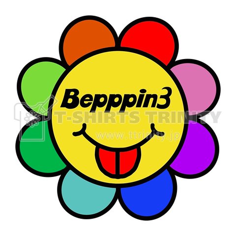 Bepppin☀︎*.。SUN☀︎*.。Flower*・ブレンド印刷 古着風