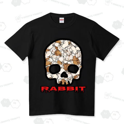 Rabbit×Skull 【ウサギ×スカル】 ハイクオリティーTシャツ(5.6オンス)